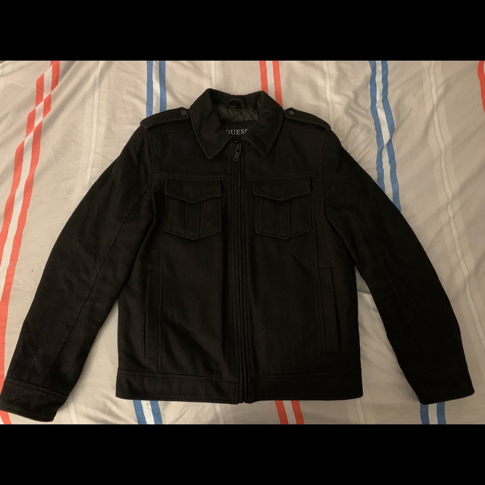 Black Wool Guess Jacket